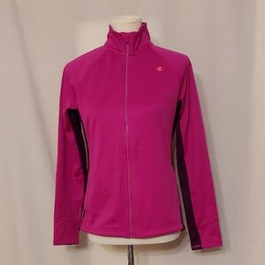 Champion Pink and Burgundy Double Dry Full Zip Athletic Jacket
